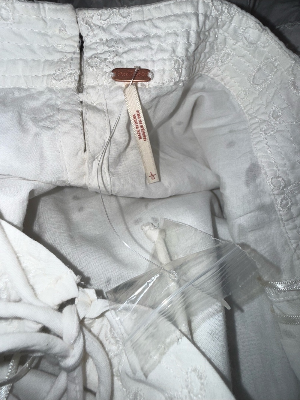 Free People White Eyelet Midi Dress - Square Neck & Wide Straps - Picture 7 of 7